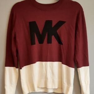NWT Michael Kors logo sweater  Burgundy size Small